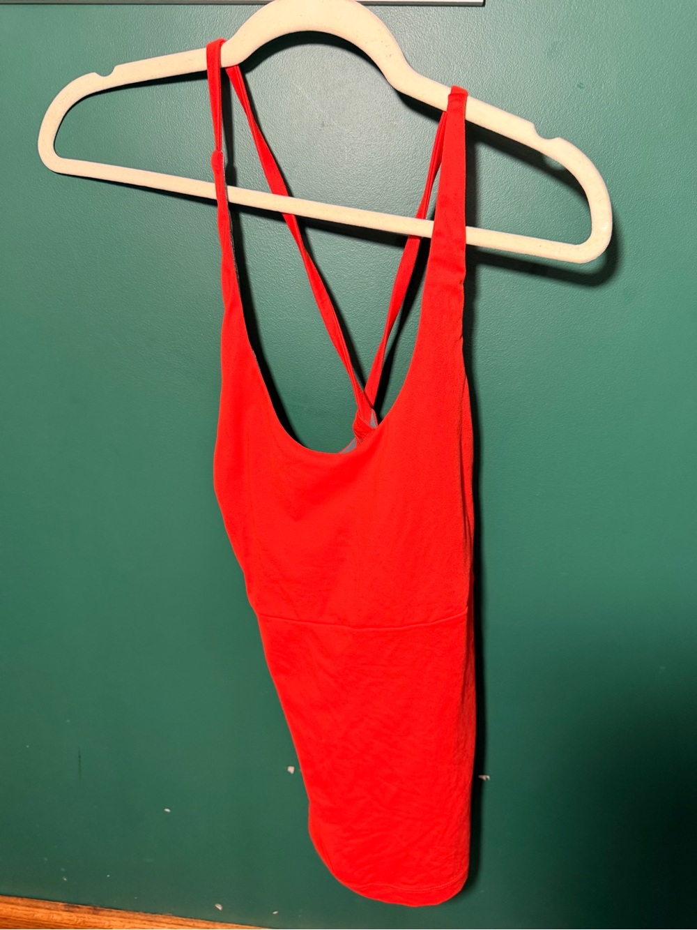 Patagonia Red Strappy Sports Tank with Crisscross Back